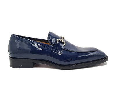 Signature Horse Bit Patent Leather Loafer 17 KS509-28PGWHITE75  - from alligatorwarehouse.com