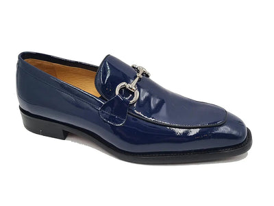 Signature Horse Bit Patent Leather Loafer 19 KS509-28PGWHITE75  - from alligatorwarehouse.com