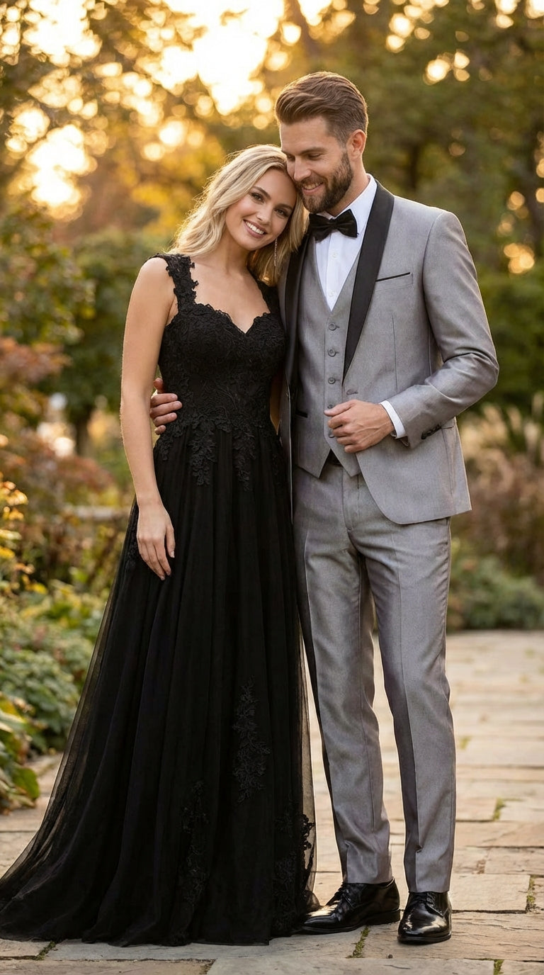 Silver Shiny Tuxedo 3 Piece Suit
