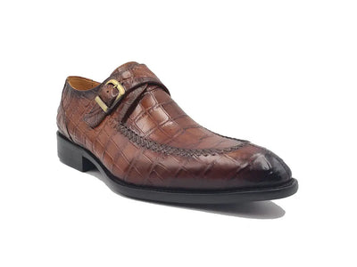 Single Monk Buckle Split Toe Loafer 15 KS479-13WHISKY8  - from alligatorwarehouse.com