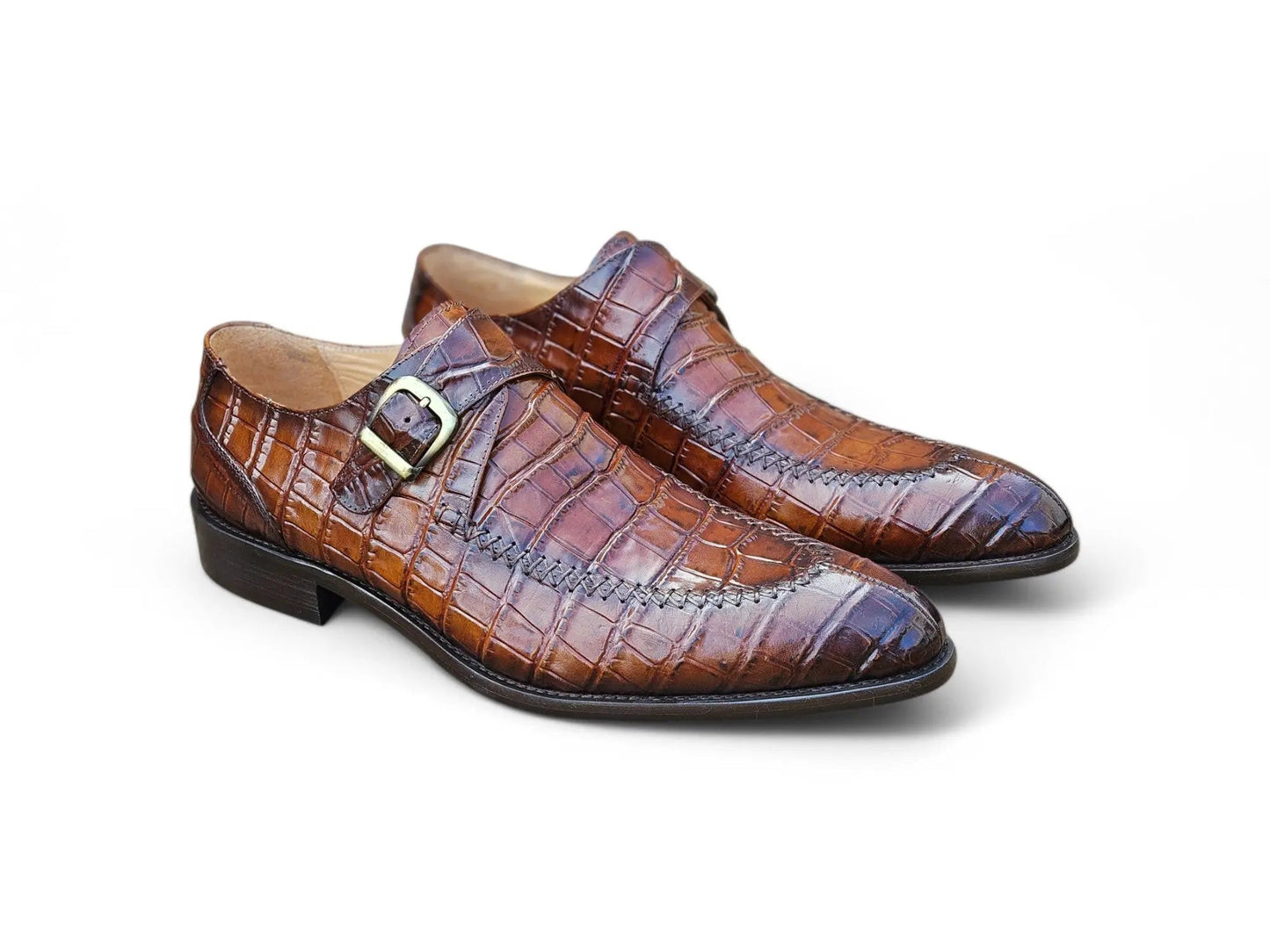 Single Monk Buckle Split Toe Loafer