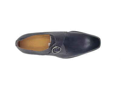 Single Monk Strap Plain Toe Shoes 17 KS509-20NAVY75  - from alligatorwarehouse.com