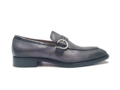 Single Monk Strap with modern buckle 1 KS509-47GRAY85  - from alligatorwarehouse.com