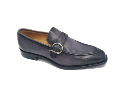 Single Monk Strap with modern buckle 3 KS509-47GRAY85  - from alligatorwarehouse.com