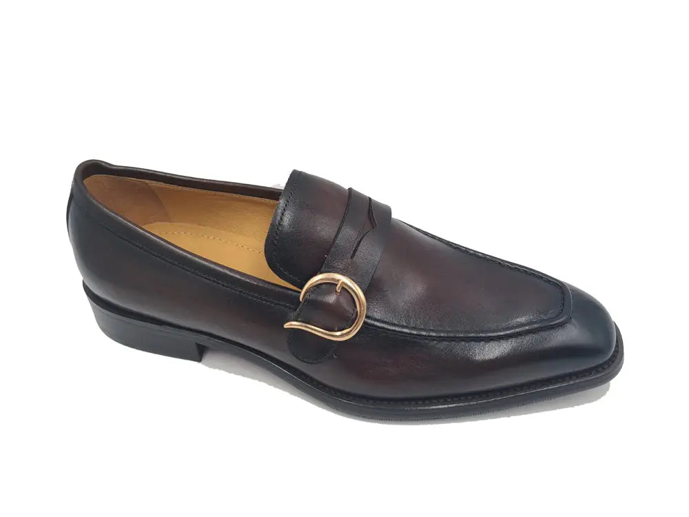 Single Monk Strap with modern buckle 7 KS509-47GRAY85  - from alligatorwarehouse.com