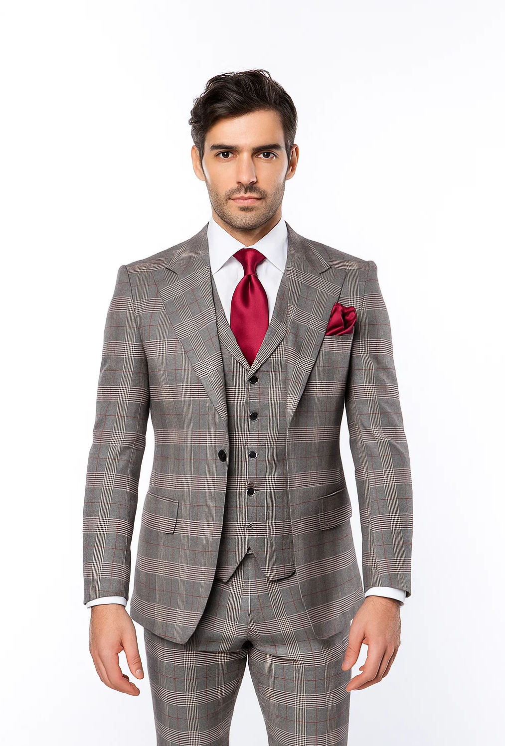 Classic Fit Single Breast Lapel Vest by Rossiman