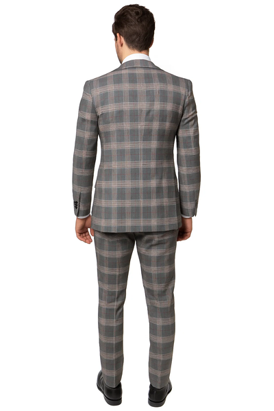 Suits With Baggy Pleated Pants - Wide Leg Pants 100% Wool - Classic Fit Single Breast Lapel Vest by Rossiman 3   - from alligatorwarehouse.com