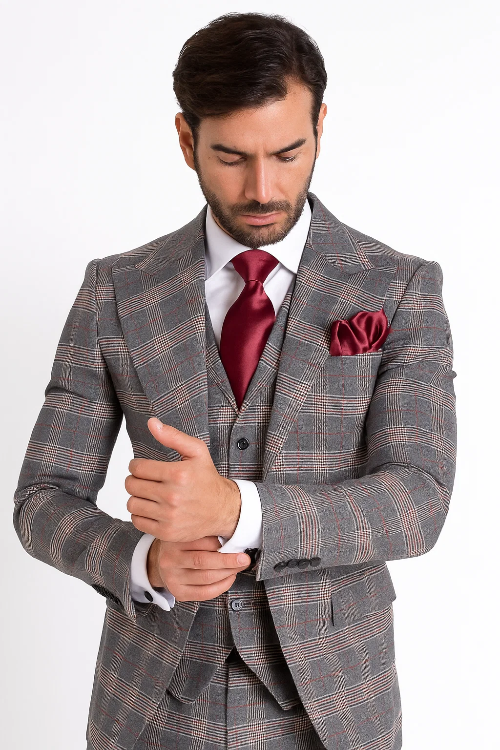 Classic Fit Single Breast Lapel Vest by Rossiman