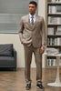 Men's Stacy Adam's Two Button Vested Sharkskin Business Suit in Dark Tan 2 J1-7727  - from alligatorwarehouse.com