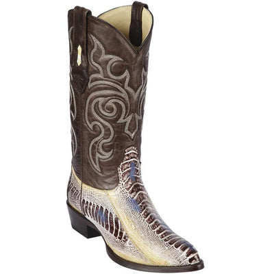 Los Altos Boots - Mens Dress Cowboy Boot - Low Priced Natural Ostrich Leg Cowboy Boots- in Natural 1   - from alligatorwarehouse.com