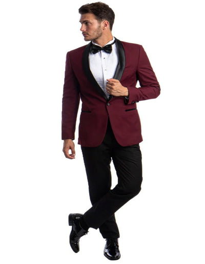 Mens Burgundy Prom Tuxedo - Maroon Wedding Dinner Skinny Fit Suit 2   - from alligatorwarehouse.com