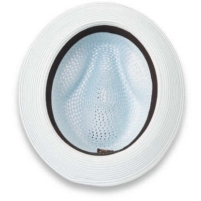 Castor Crushable Straw Hat Fedora in Sky Blue