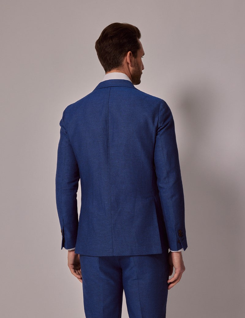 Mens Linen Suit For Beach Wedding - Summer  Suit in Royal Blue Slim Fit 5 FP-8998  - from alligatorwarehouse.com