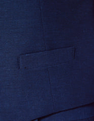 Mens Linen Suit For Beach Wedding - Summer  Suit in Royal Blue Slim Fit