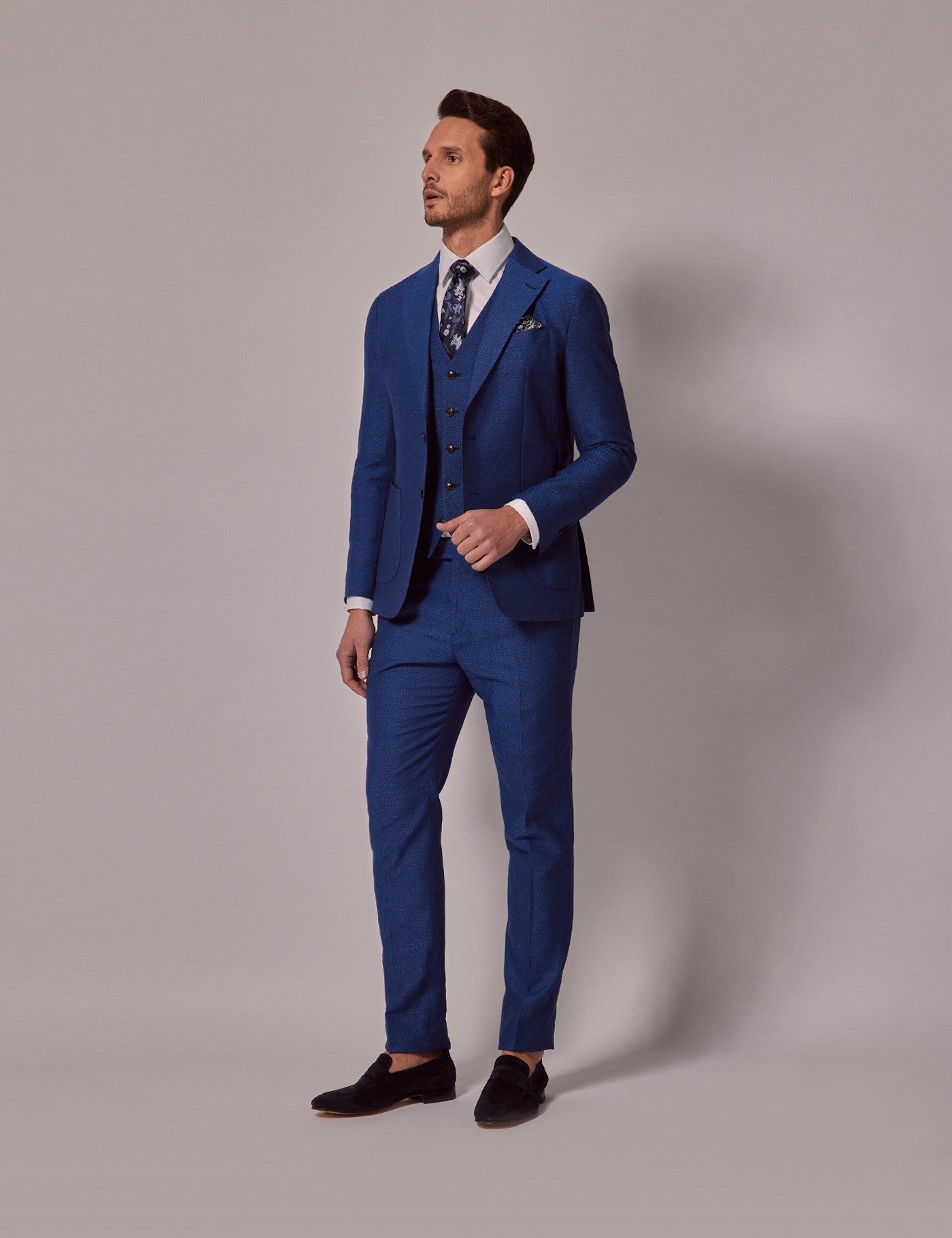 Mens Linen Suit For Beach Wedding - Summer  Suit in Royal Blue Slim Fit 1 FP-8998  - from alligatorwarehouse.com