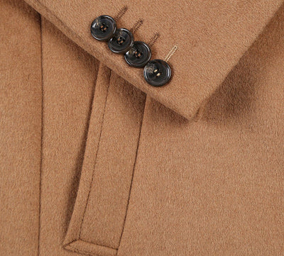 Camel Fall/Winter Essential Slim Fit Overcoat Wool Blend 4   - from alligatorwarehouse.com