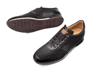 Maxim Calfskin/Suede  Sneaker Black By Mezlan Made In Spain Brand 3   - from alligatorwarehouse.com
