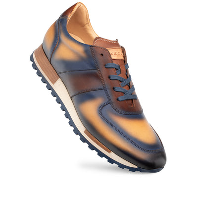 Latini Multi-tone  Sneaker Blue/Multi By Mezlan Made In Spain Brand 1   - from alligatorwarehouse.com