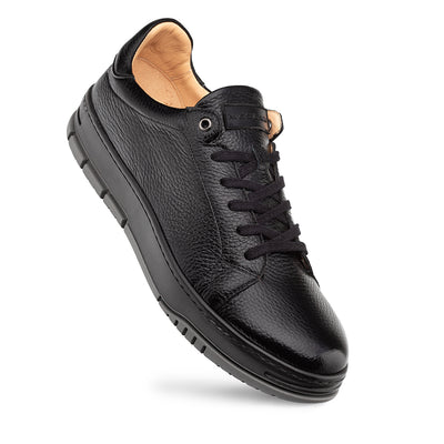 Grazia Deerskin Street Sneakers  Black By Mezlan Made In Spain Brand 1   - from alligatorwarehouse.com