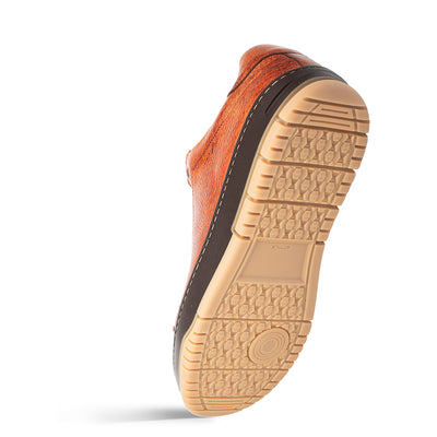 Grazia Deerskin Street Sneakers Dark Cognac By Mezlan Made In Spain Brand 3   - from alligatorwarehouse.com