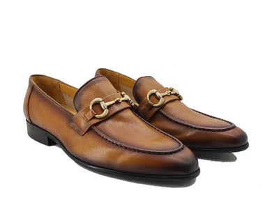 Soft Calf Leather with gold horse bit 1 KS525-601COGNAC9  - from alligatorwarehouse.com
