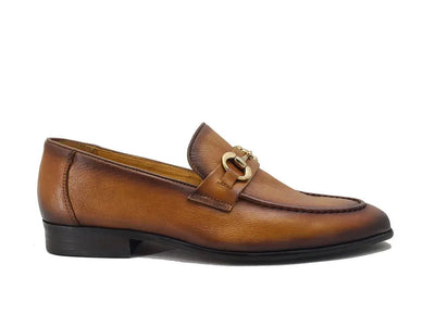 Soft Calf Leather with gold horse bit 2 KS525-601COGNAC9  - from alligatorwarehouse.com