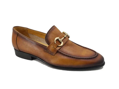 Soft Calf Leather with gold horse bit 3 KS525-601COGNAC9  - from alligatorwarehouse.com