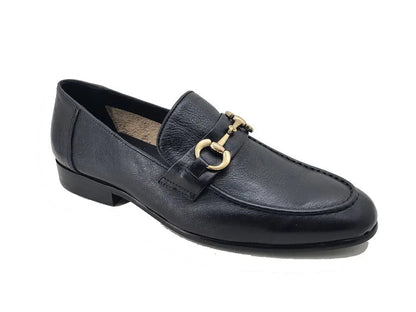 Carrucci Soft Calf Leather with gold horse bit