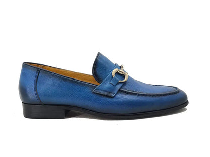 Carrucci Soft Calf Leather with gold horse bit