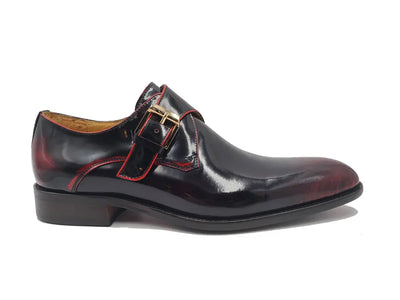 Soft Calf Patent Leather Single Monk Slip-on 2 KS479-15PBURGUNDY8  - from alligatorwarehouse.com