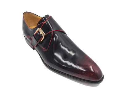 Soft Calf Patent Leather Single Monk Slip-on 4 KS479-15PBURGUNDY8  - from alligatorwarehouse.com