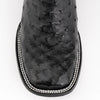 Ferinni Boot - Mens Dress Cowboy Boot  - Ferrini Men's Colt Full Quill Ostrich Square Toe Boots Handcrafted - Black 4 10193-04-080-D  - from alligatorwarehouse.com