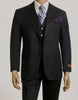 Steve Harvey Suits Brand - Mens Black Suit - Designer Brand Suit No Pleated Pants Modern Fit 9 Steve-Black-01  - from alligatorwarehouse.com