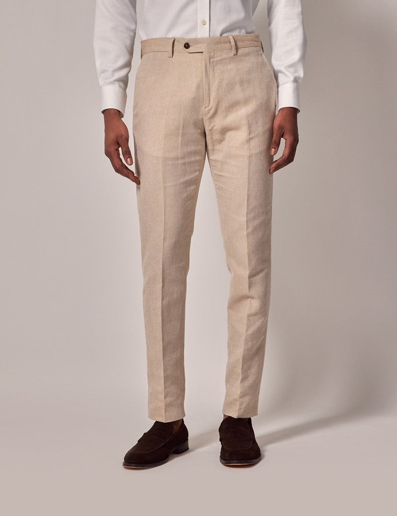 Mens Linen Suit For Beach Wedding - Summer  Slim Suit in Stone 5 SQ-7264  - from alligatorwarehouse.com