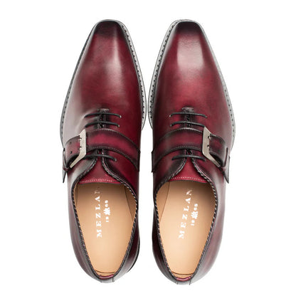Machado Oxford Monk Strap Burgundy By Mezlan Made In Spain Brand