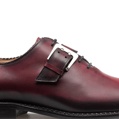 Machado Oxford Monk Strap Burgundy By Mezlan Made In Spain Brand