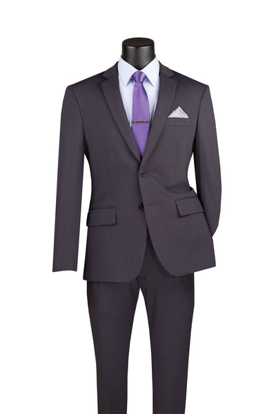 Slim Fit 2 Piece Suit Stretch Fabric Suit with Adjustable Waistband in Charcoal 1 SO1SDX-3_CHARCOAL_40R  - from alligatorwarehouse.com