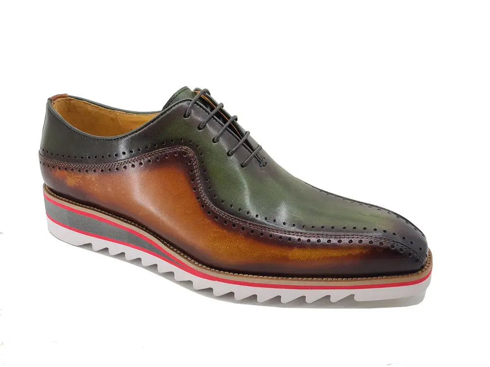 Carrucci Stylish Two-Tone Brogue Oxford