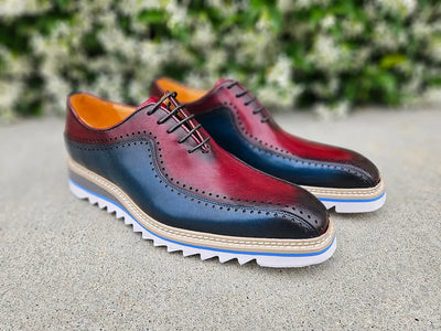 Stylish Two-Tone Brogue Oxford 21 KS550-05TPURPLECOGNA85  - from alligatorwarehouse.com