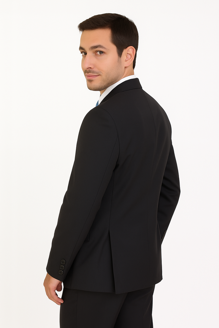 Mens Classic 3 button 2 Piece Suit in Navy