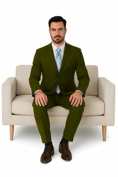 Mens Classic 3 button 2 Piece Suit in Navy 32 5802K-Navy-38R  - from alligatorwarehouse.com