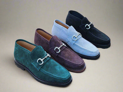 Suede Ankle Boot with Horsebit 2 KS623-05SGRAY95  - from alligatorwarehouse.com