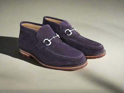 Suede Ankle Boot with Horsebit 6 KS623-05SGRAY95  - from alligatorwarehouse.com