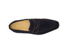 Suede Penny Loafer contrast stitching 3 KS509-36SBROWN75  - from alligatorwarehouse.com