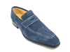 Suede Penny Loafer contrast stitching 9 KS509-36SBROWN75  - from alligatorwarehouse.com