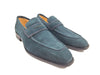 Suede Penny Loafer contrast stitching 18 KS509-36SBROWN75  - from alligatorwarehouse.com