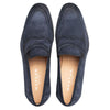 Caro Navy Suede Leather Penny Loafers By Mezlan Made In Spain Brand 3   - from alligatorwarehouse.com