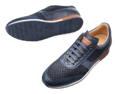 Maxim Calfskin/Suede Blue By Mezlan Made In Spain Brand 2   - from alligatorwarehouse.com