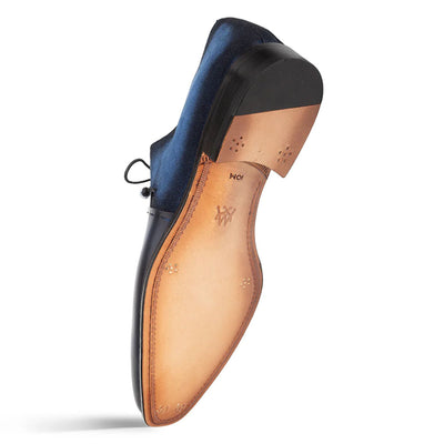 Colomer Navy/Cobalt Calf/Suede Oxford Shoes By Mezlan Made In Spain Brand 4   - from alligatorwarehouse.com