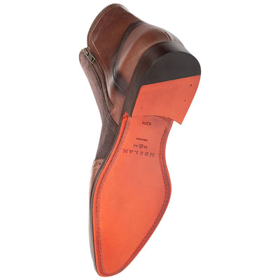 Men's Camilleri Calf/Suede Ankle Zip Brown Boot By Mezlan Made In Spain Brand 3   - from alligatorwarehouse.com